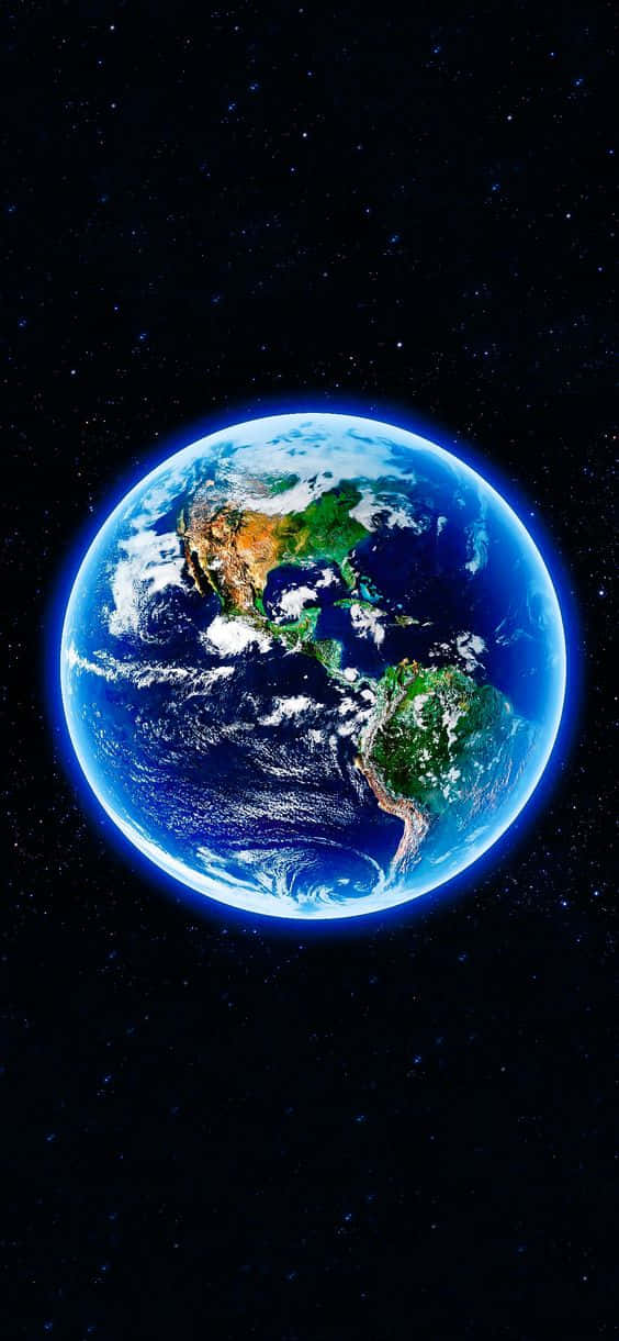 Earth Seen From Outer Space Background