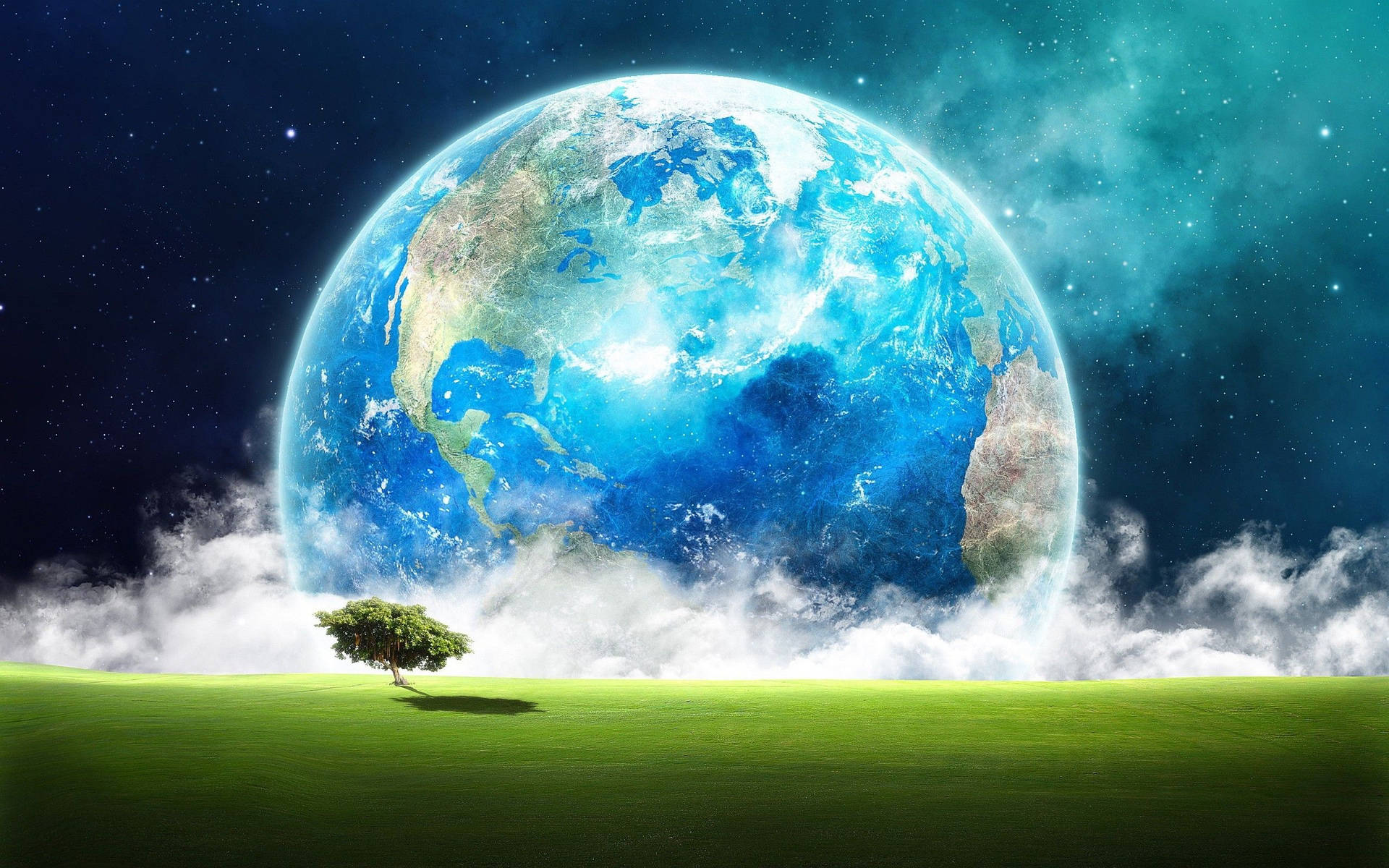 Earth Stunning Background Cover Background