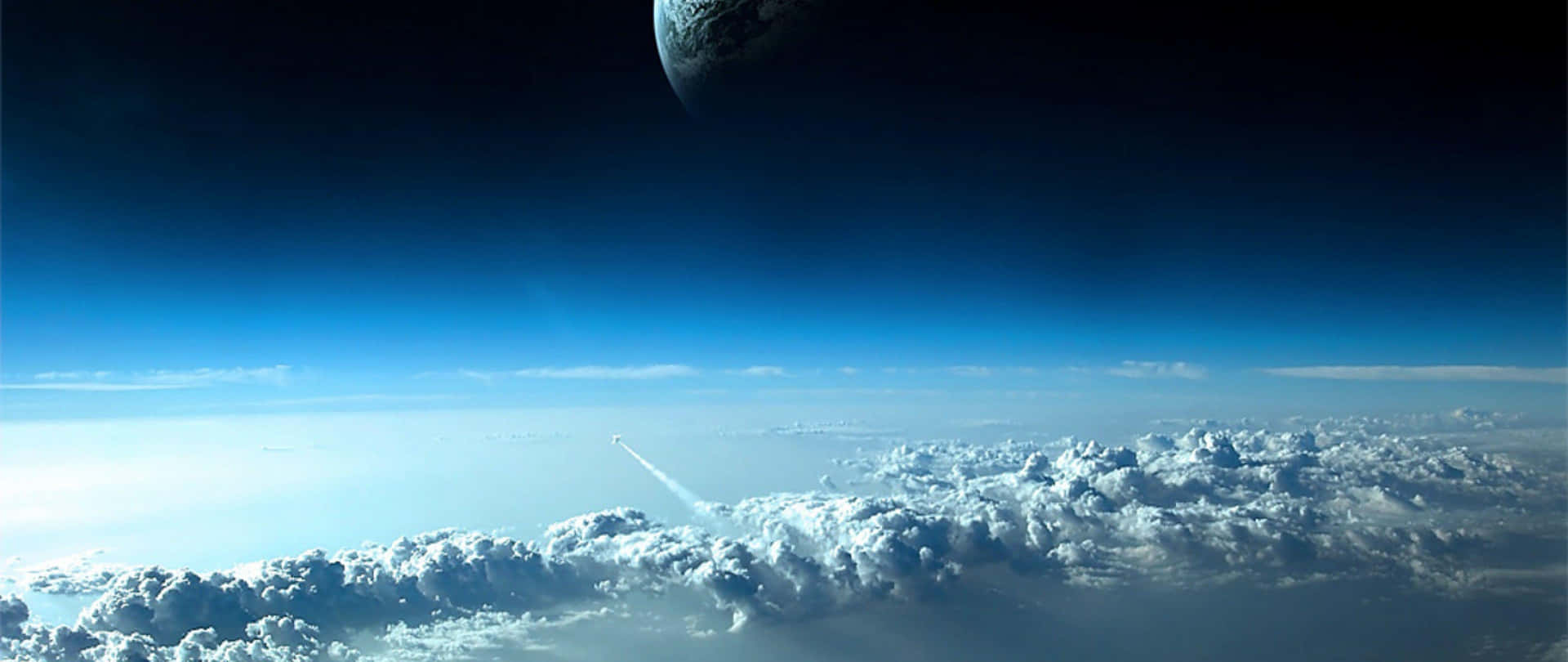Earth Viewfrom Spacewith Clouds Background