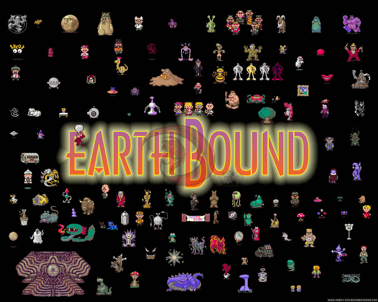 Earthbound Aliens And Humans Poster Background