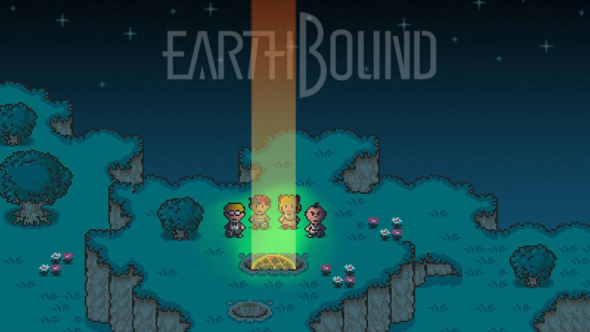 Earthbound Glowing Comet In Mountain Background
