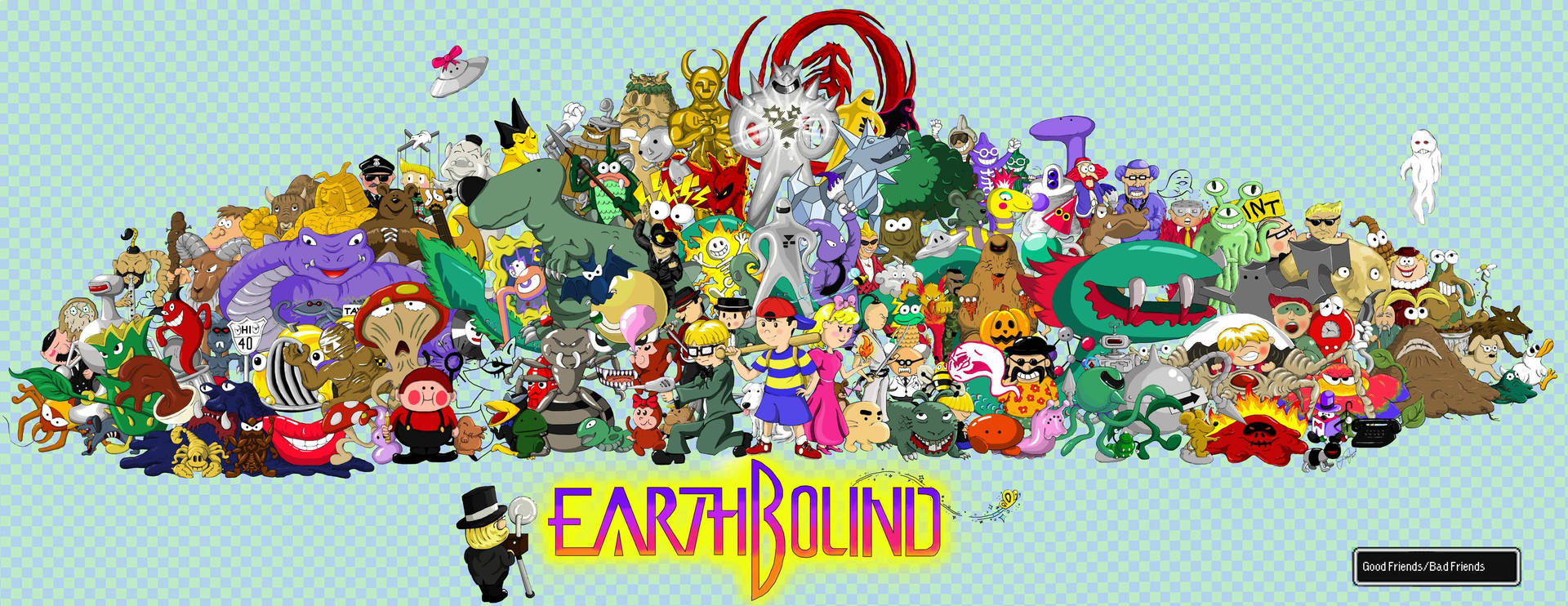 Earthbound Group Picture Art Background
