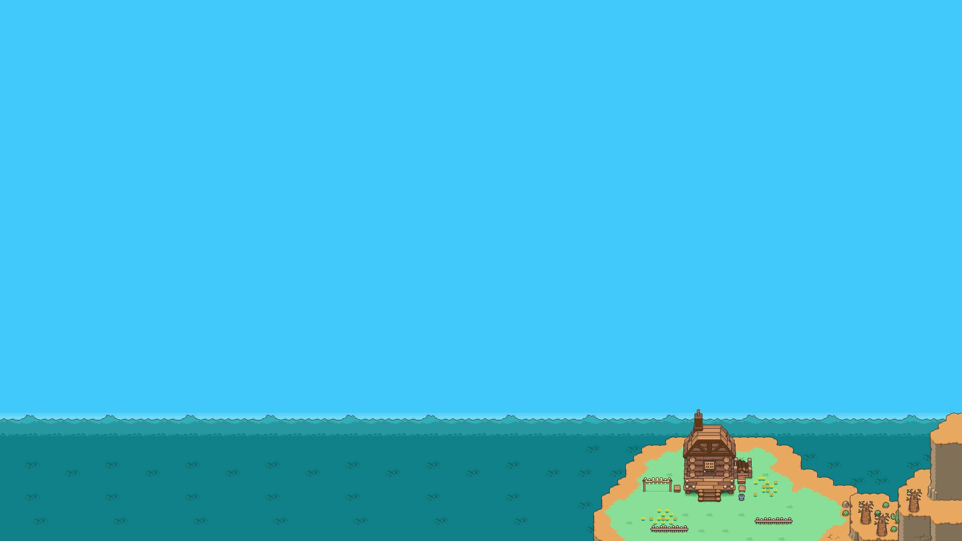 Earthbound House Beside The Ocean Background