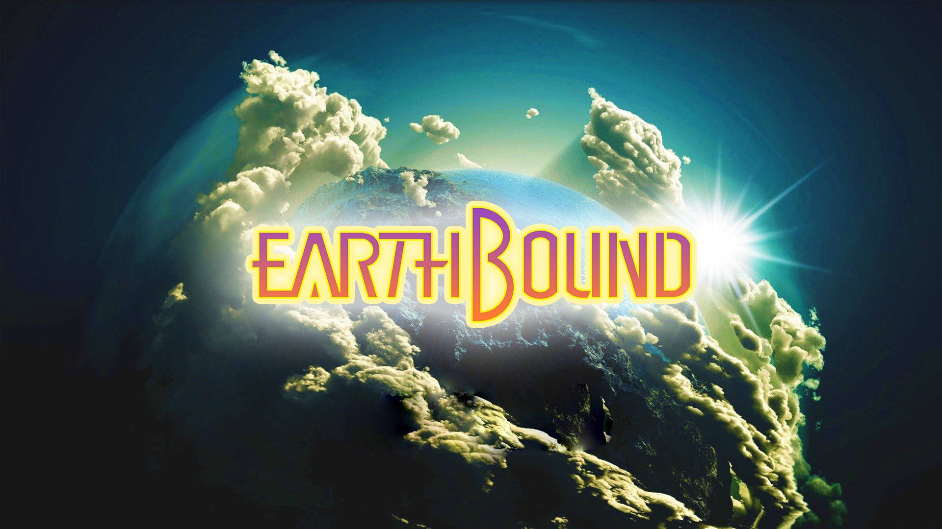 Earthbound Planet Earth With Clouds Poster Background