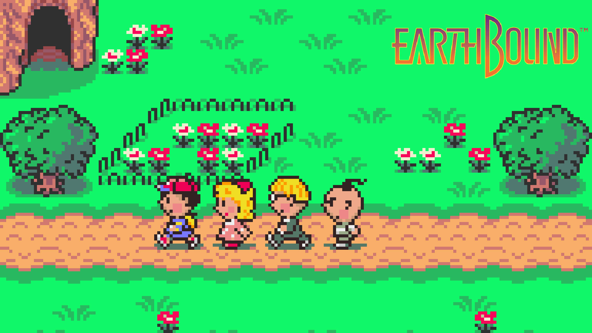 Earthbound Walking Around In Field Background