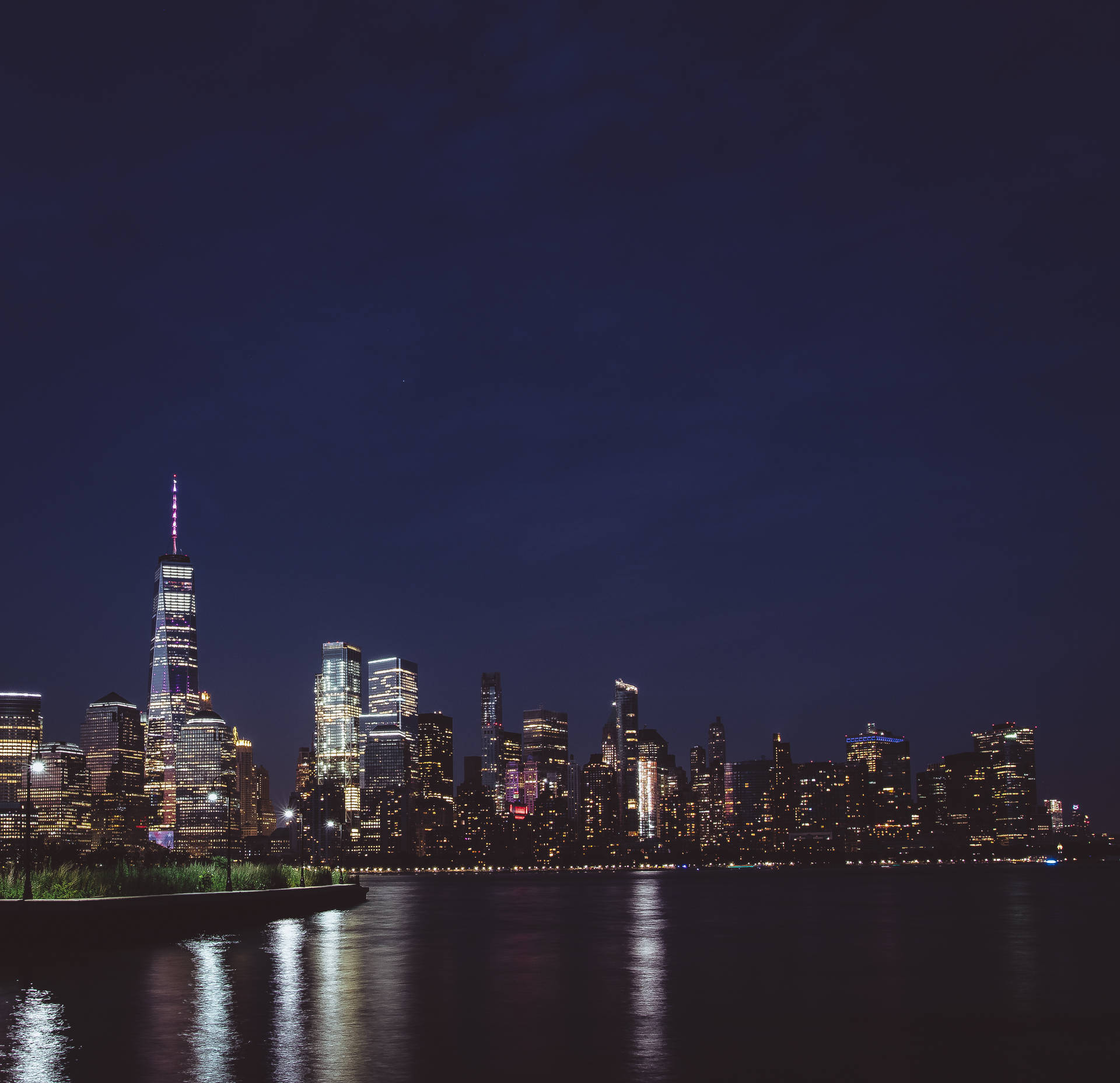 East River New York City Night View