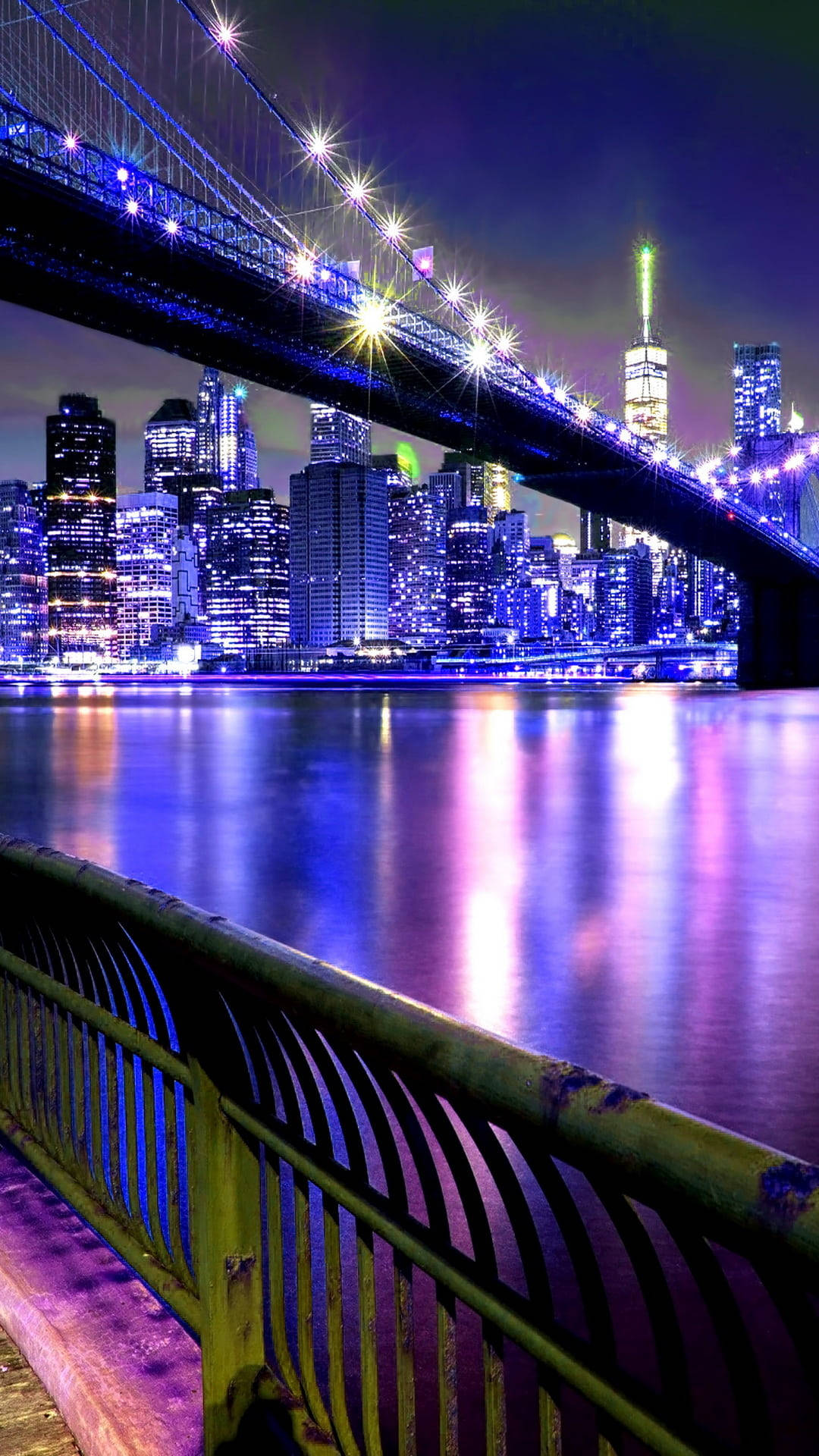 East River New York Night Iphone Background