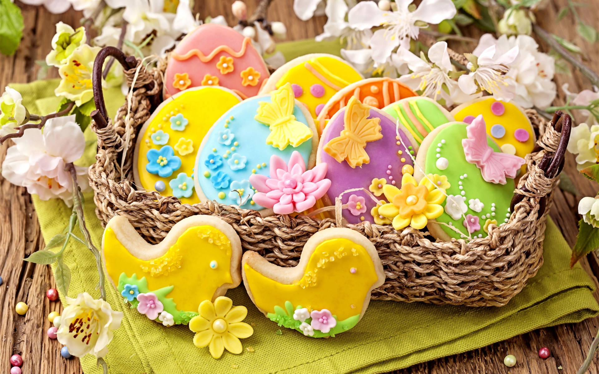 Easter Egg Cookies Background