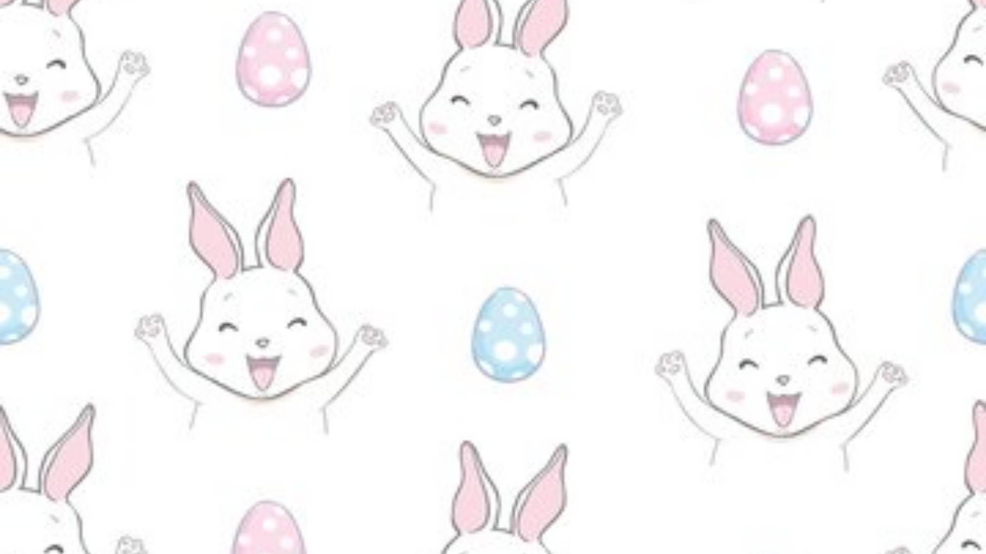 Easter Eggs And White Rabbits