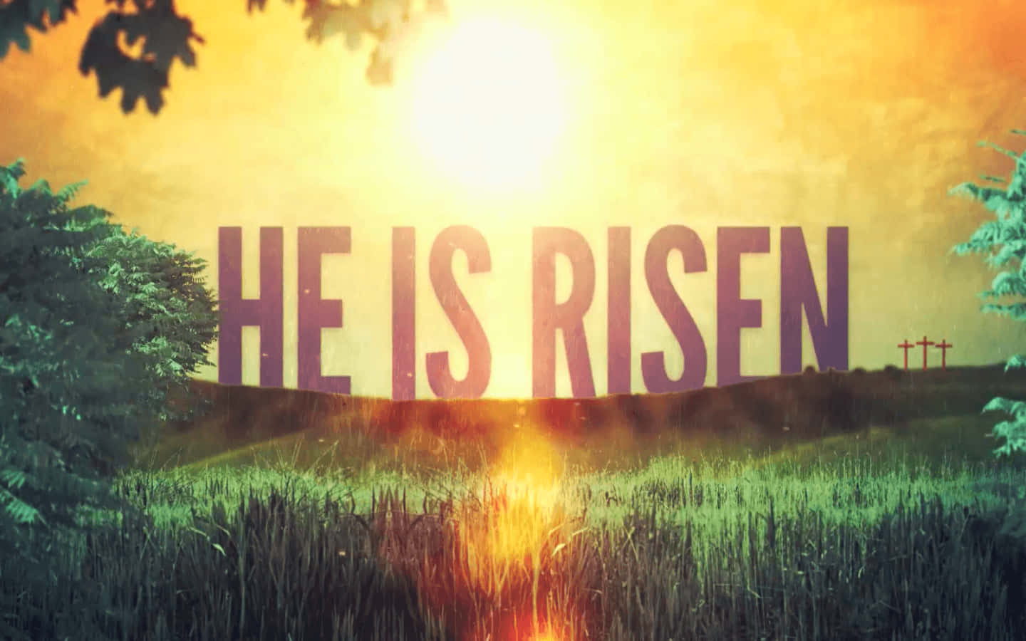 Easter Greeting Of “christ Is Risen” Background