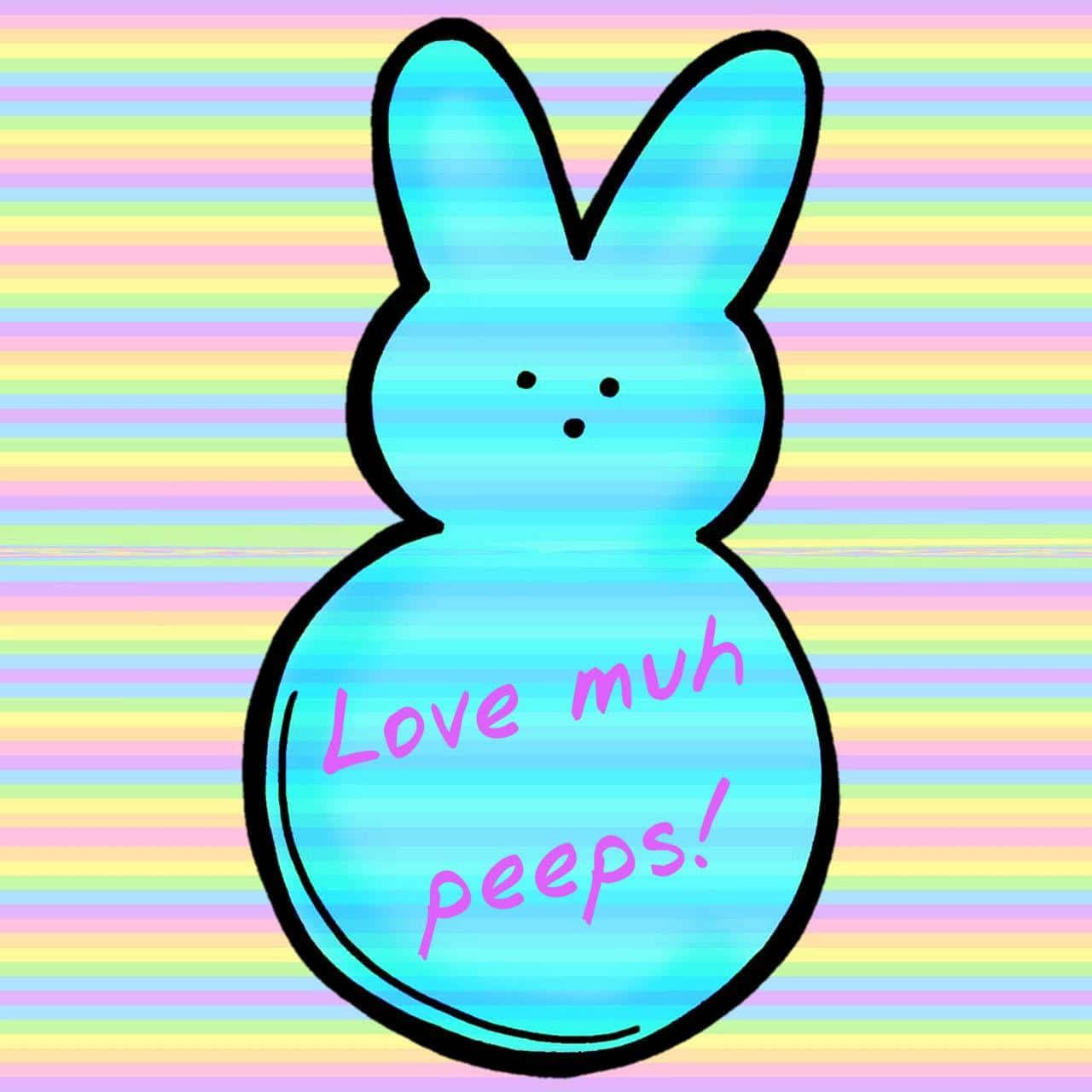 Easter Peep Love Illustration Background