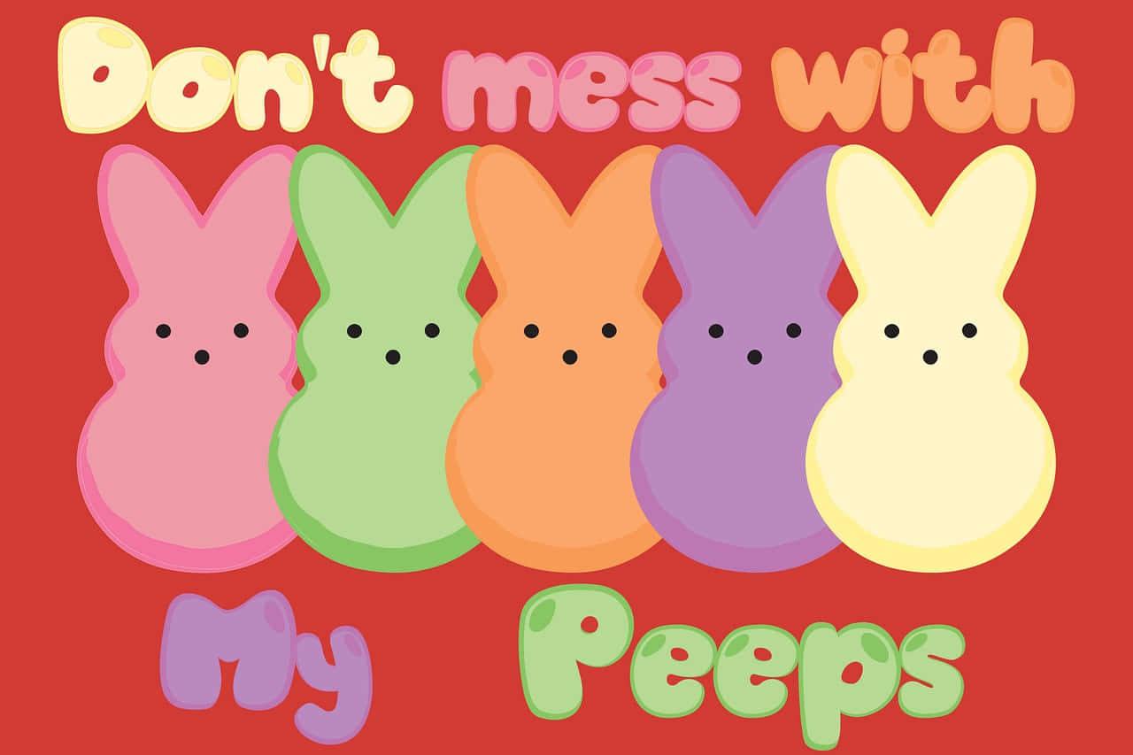 Easter Peeps Bunny Graphic Background