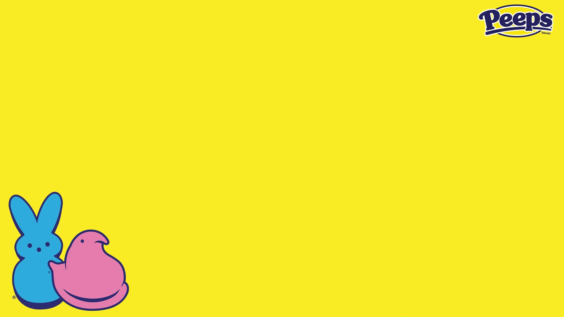 Easter Peeps Bunnyand Chick Background
