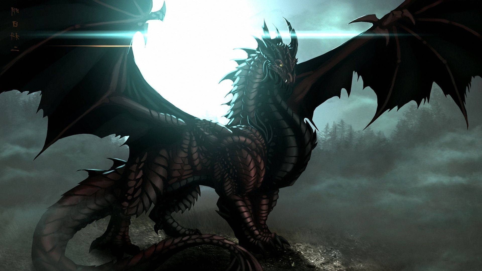 Eastern Dragon Glare Background