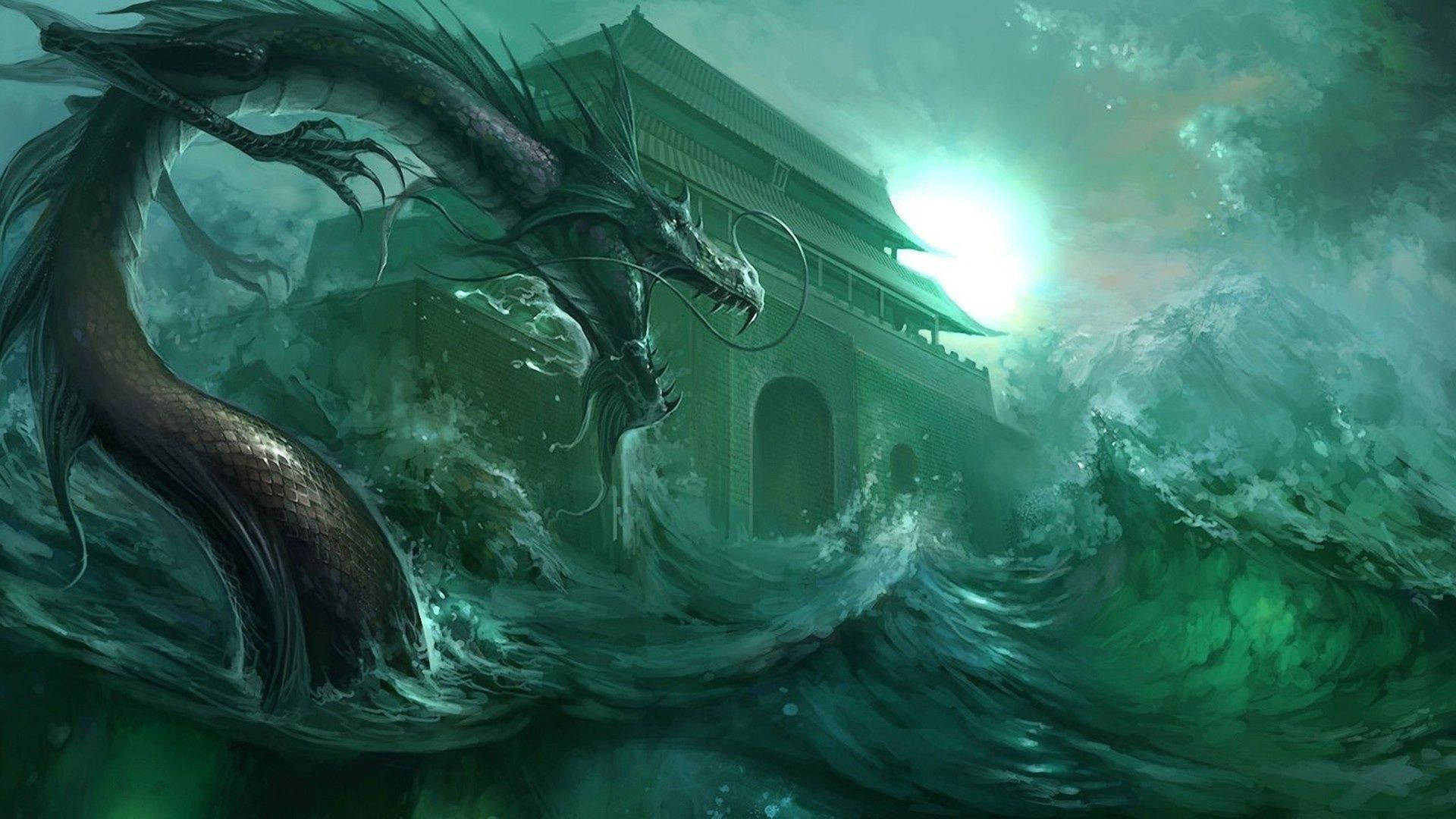 Eastern Dragon Raging Waves