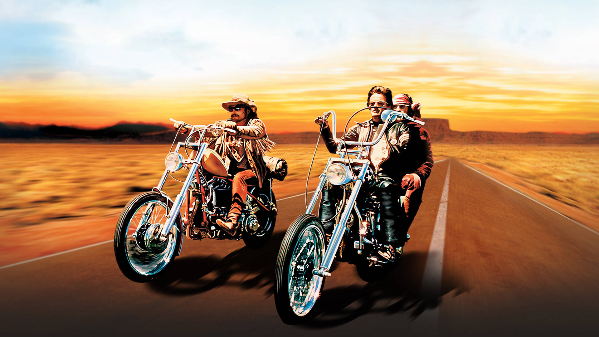 Easy Rider Driving The Road Background