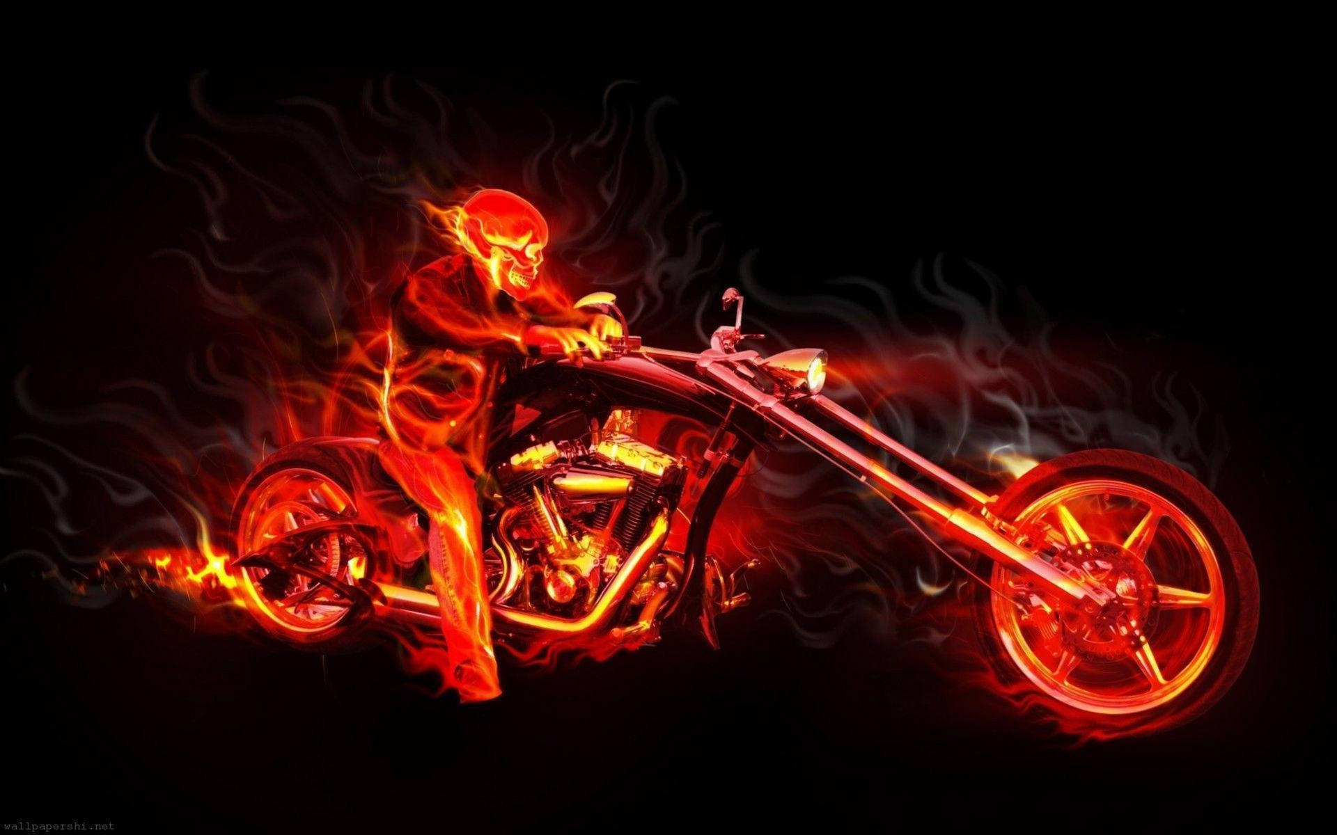 Easy Rider Fiery Art Background