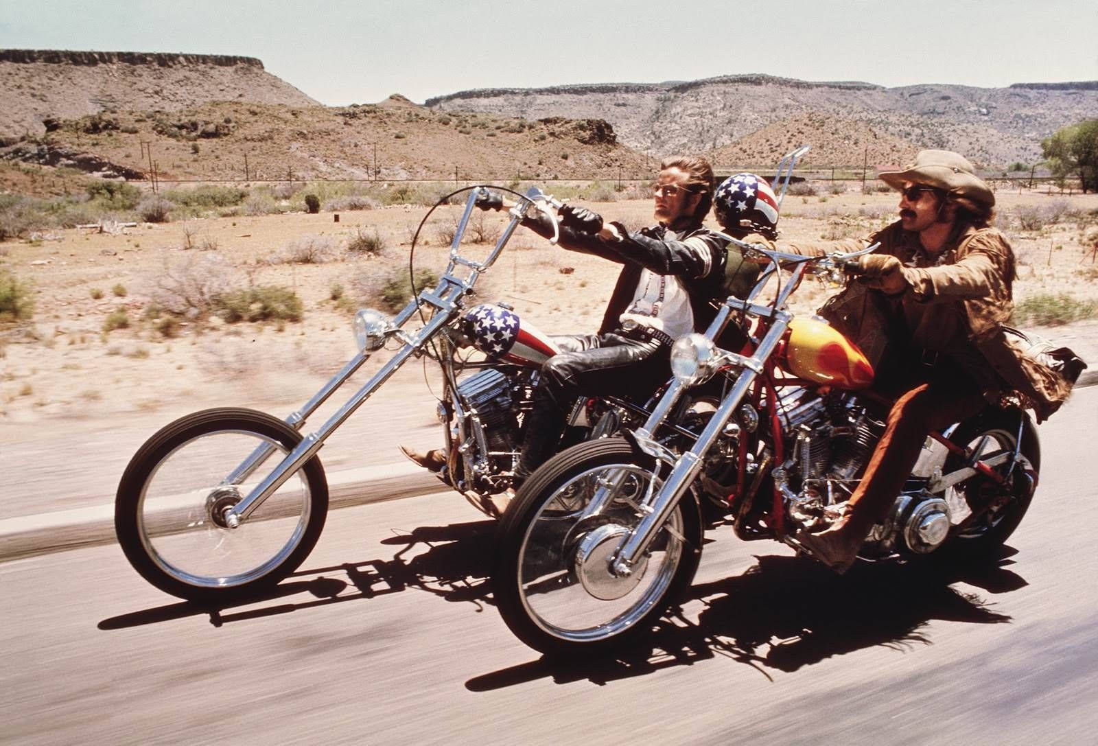 Easy Rider In Desert Background