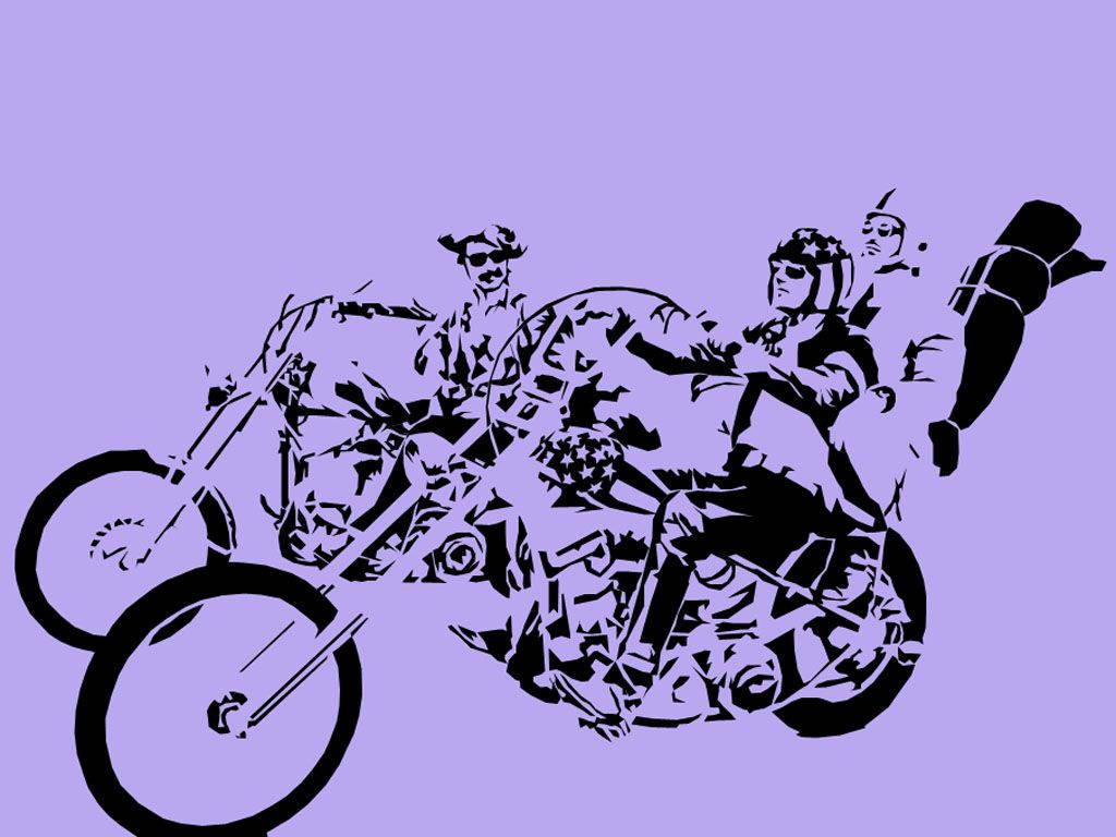 Easy Rider Motorists Drawing Background