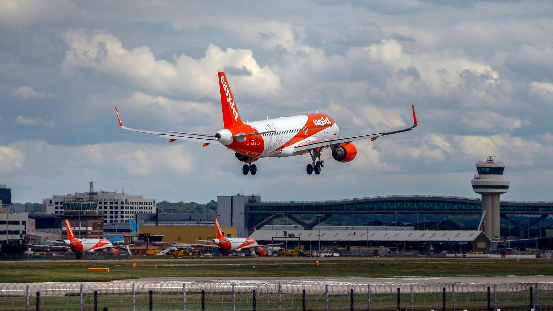 Easyjet Orange Aircrafts Background