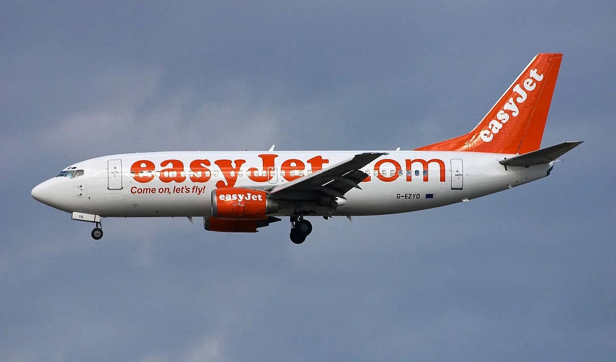 Easyjet Pale Blue Sky Background