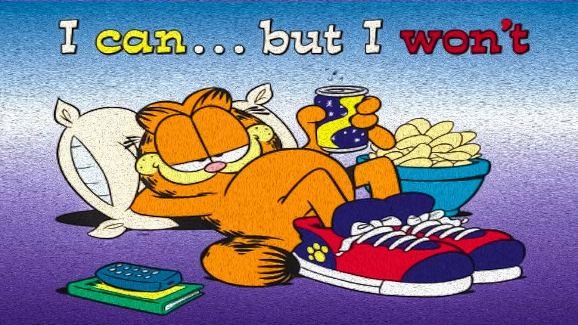 Eat And Chill Garfield Background
