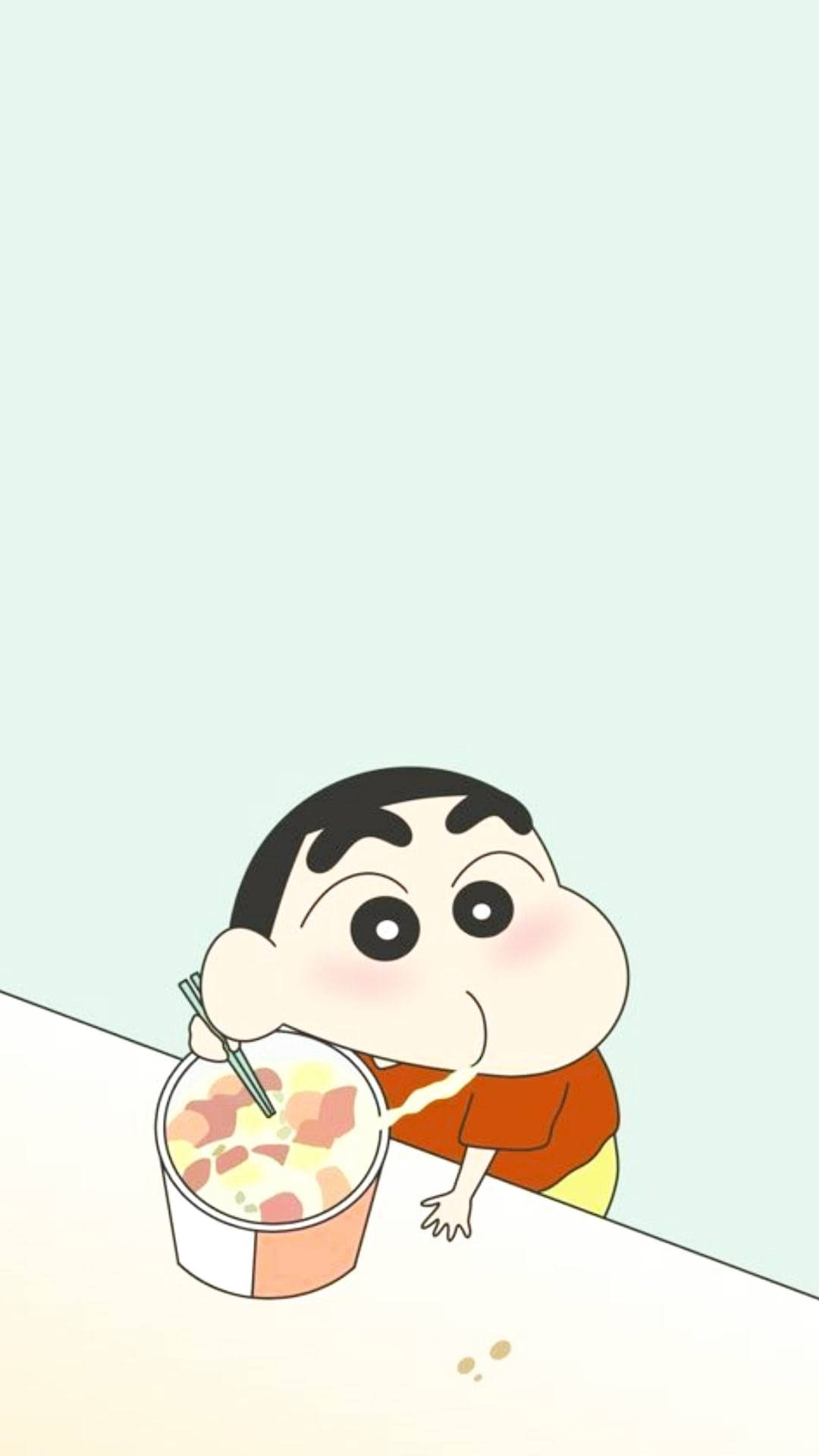 Eating Noodles Shinchan Aesthetic Background