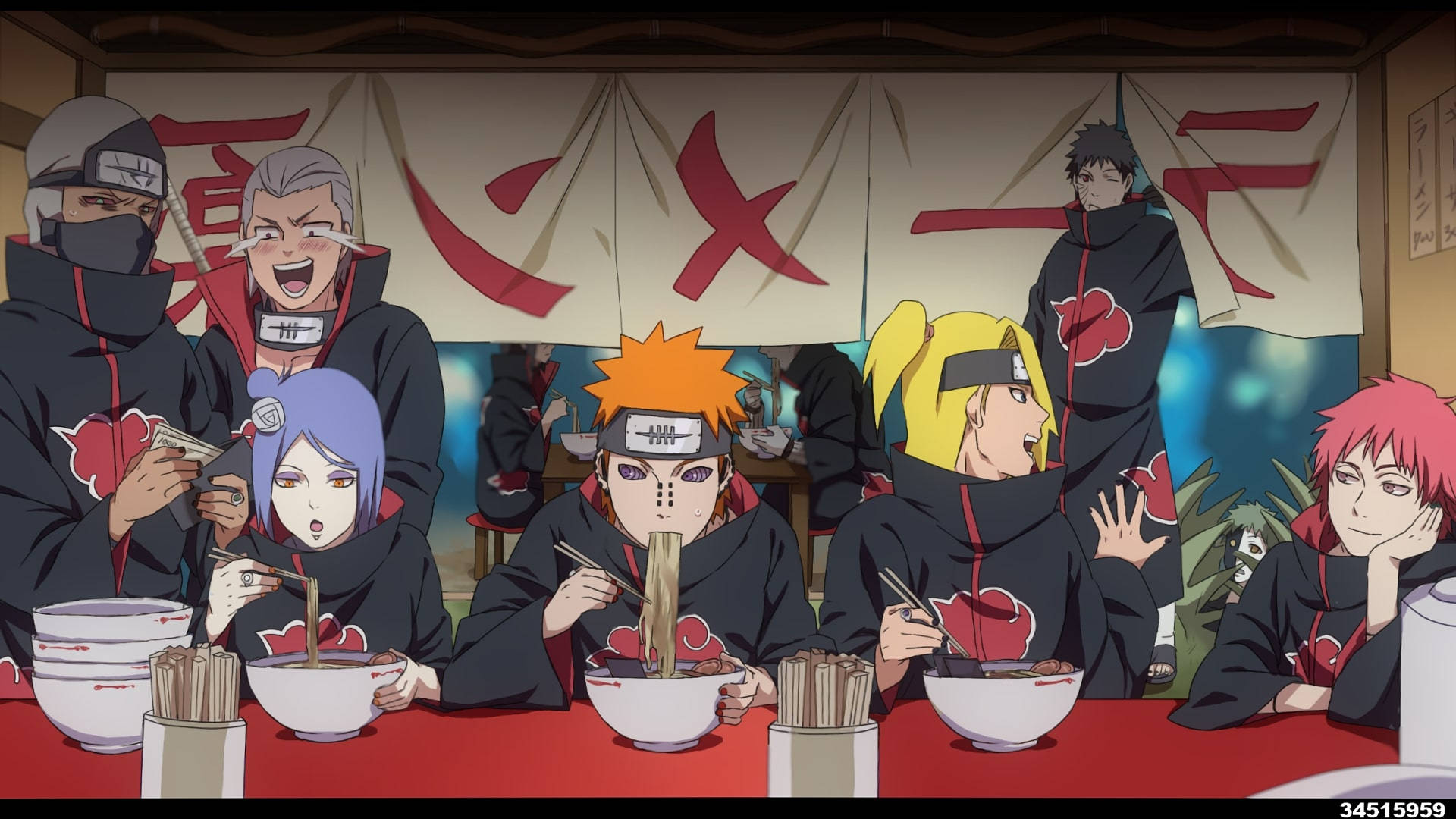 Eating Ramen Together Akatsuki Pc Background