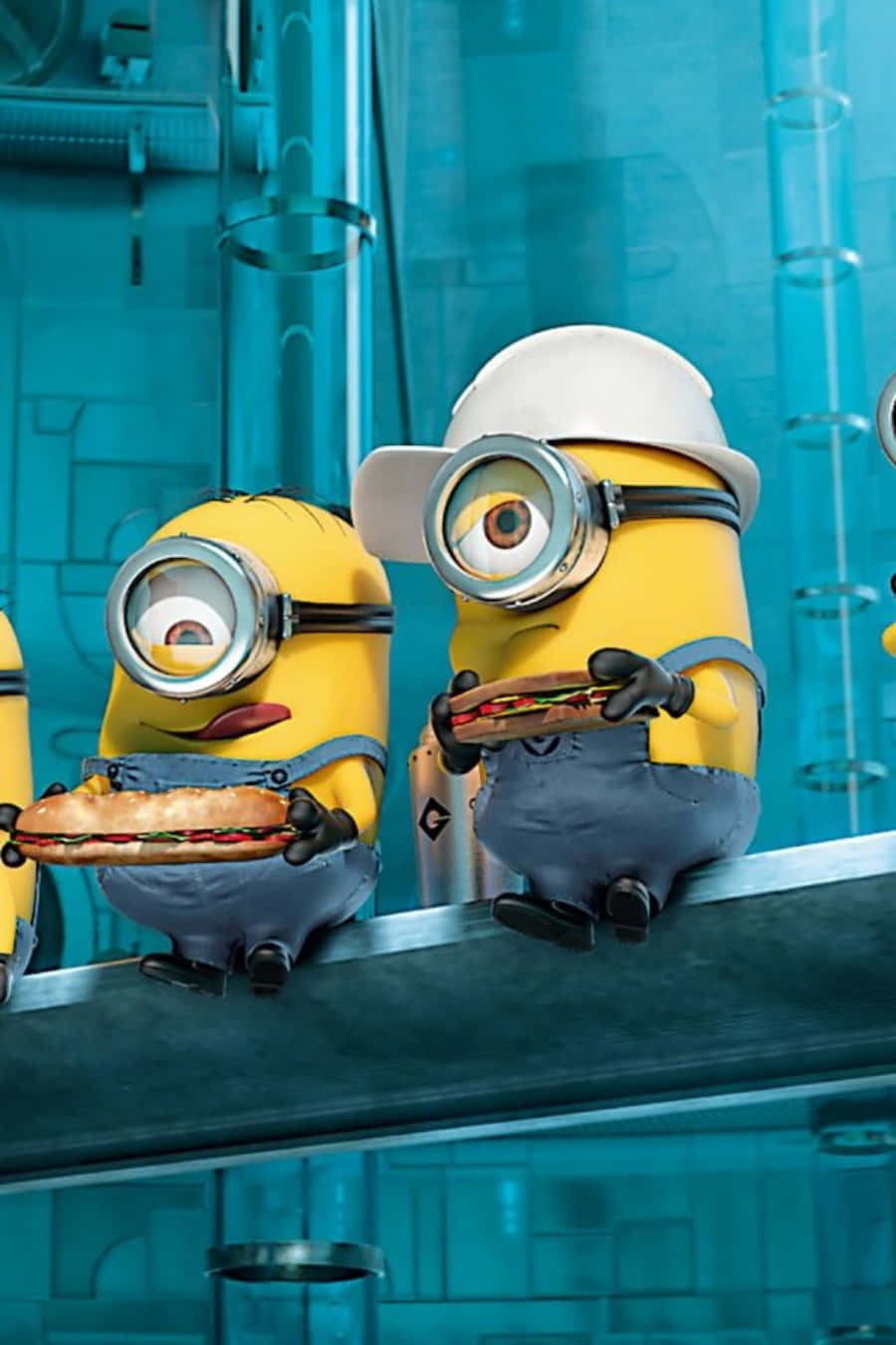 Eating Sandwitch Despicable Me Minion Iphone Background