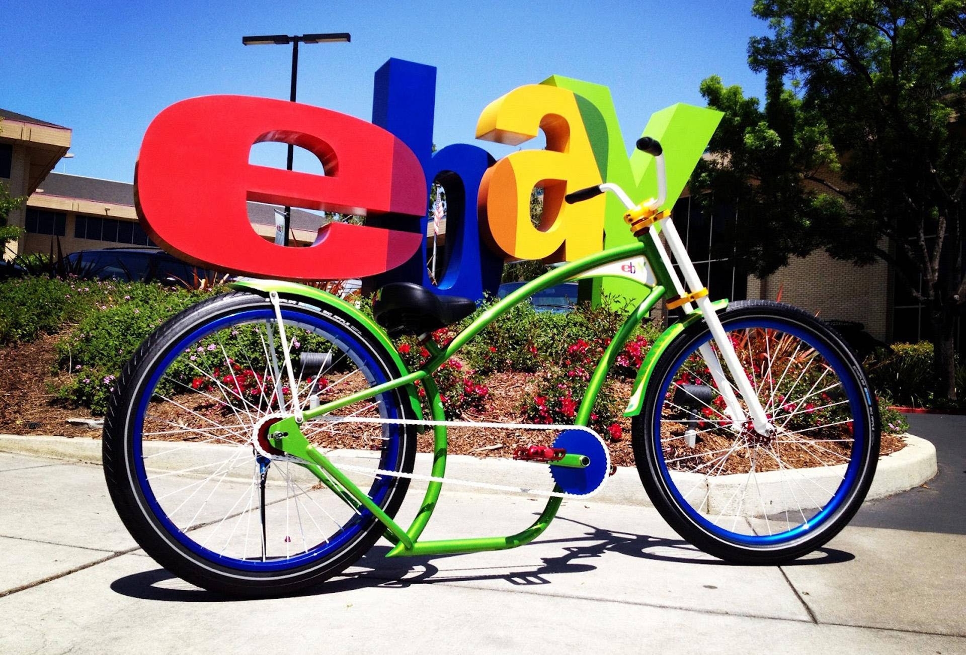 Ebay Logo And Bicycle Background