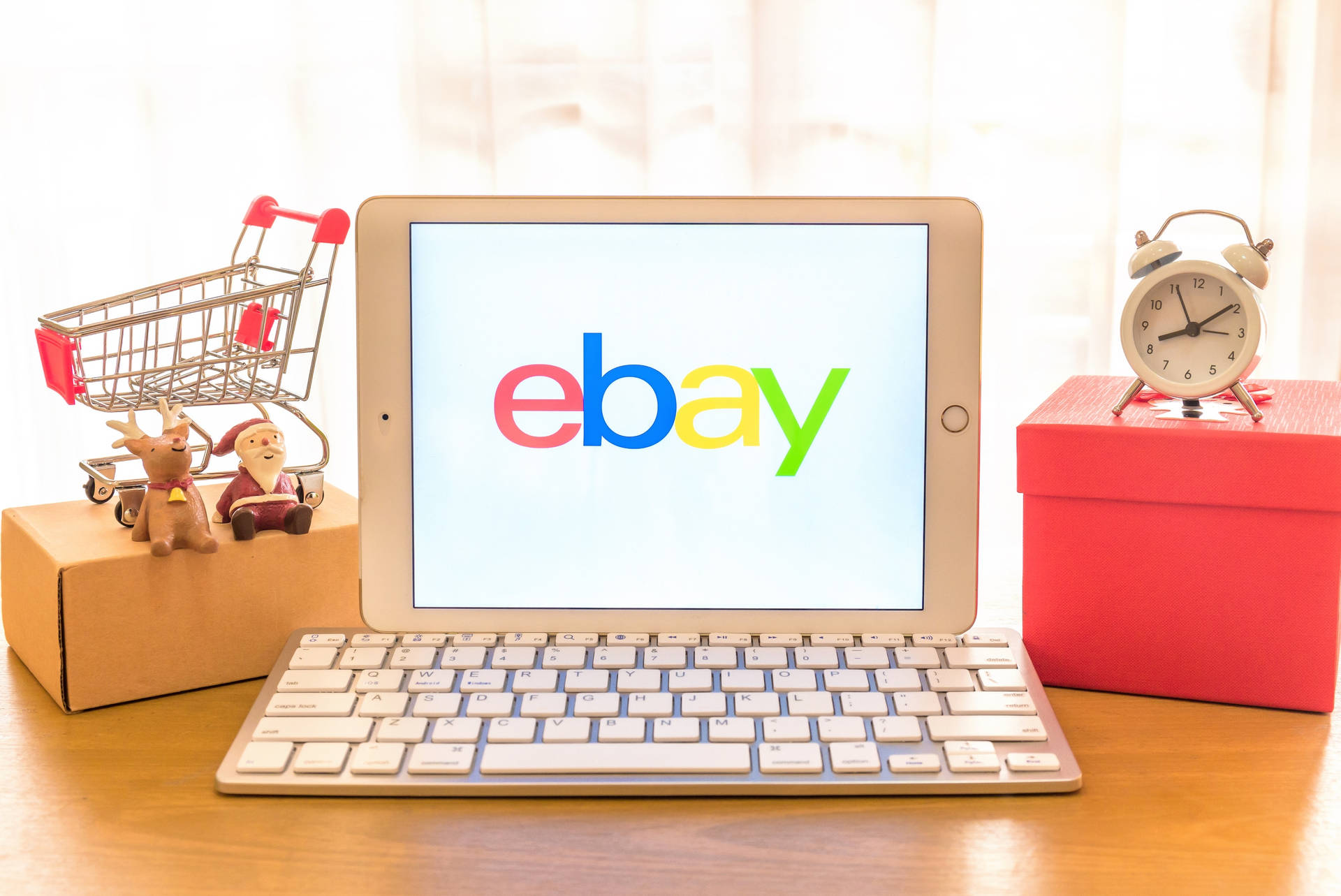 Ebay On Tablet Background