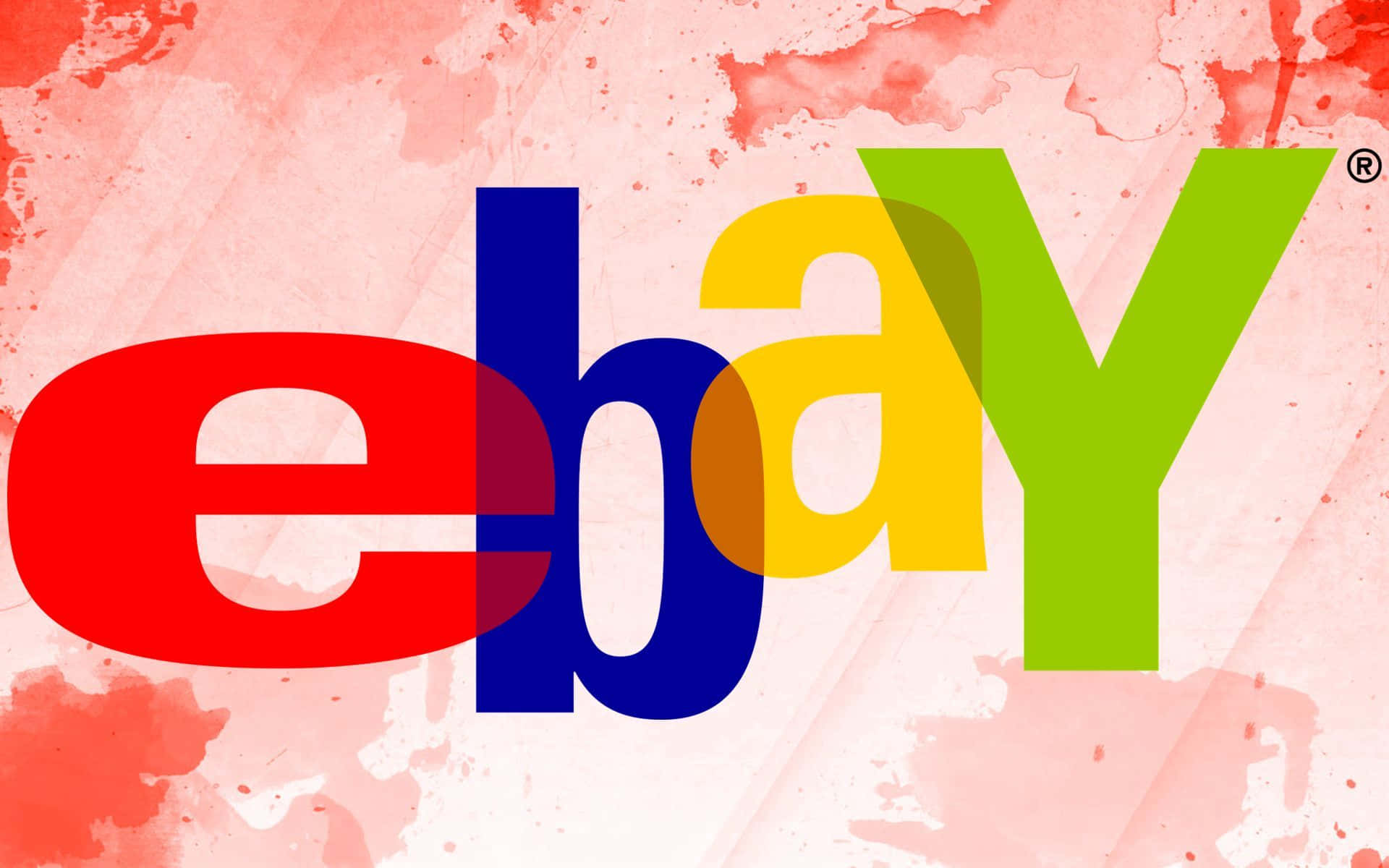Ebay Uk Logo Against Red Abstract Background Background