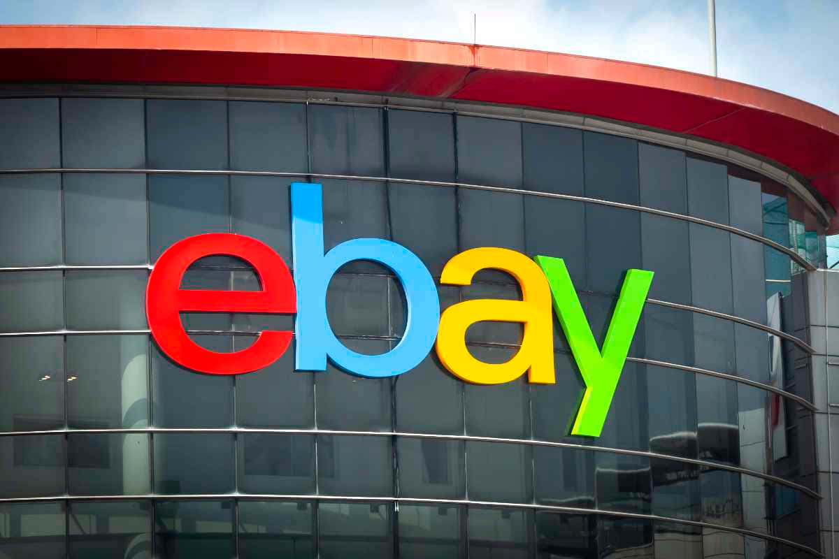 Ebay Uk Logo On Glass Windows Background