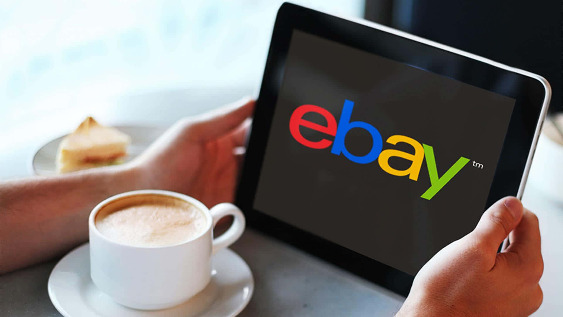 Ebay Uk Logo On Tablet Background