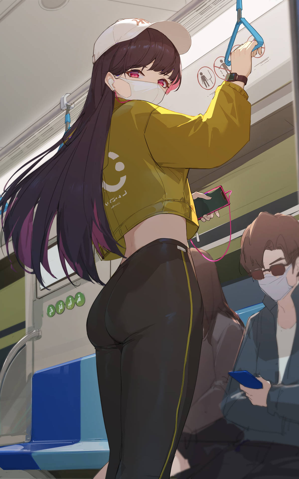 Ecchi On The Subway Background