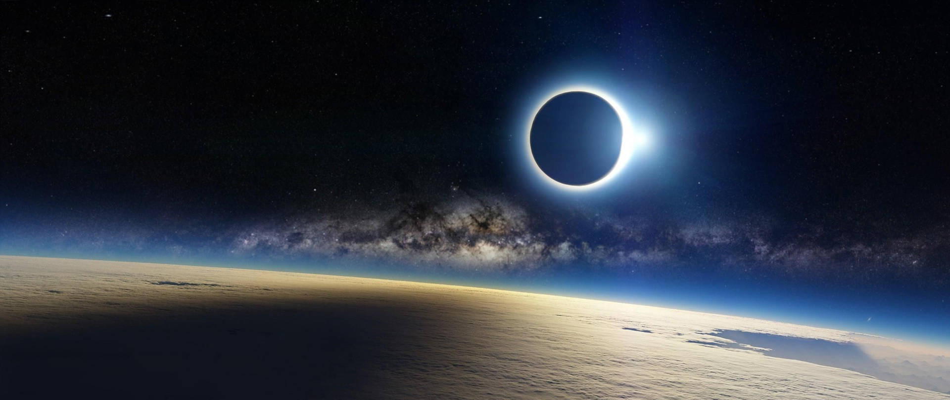 Eclipse In Outer Space Background