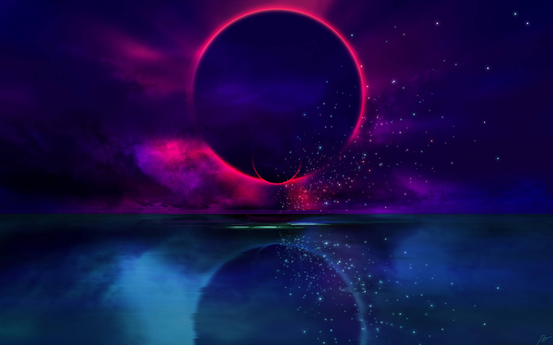 Eclipse Moon Night Sky Background