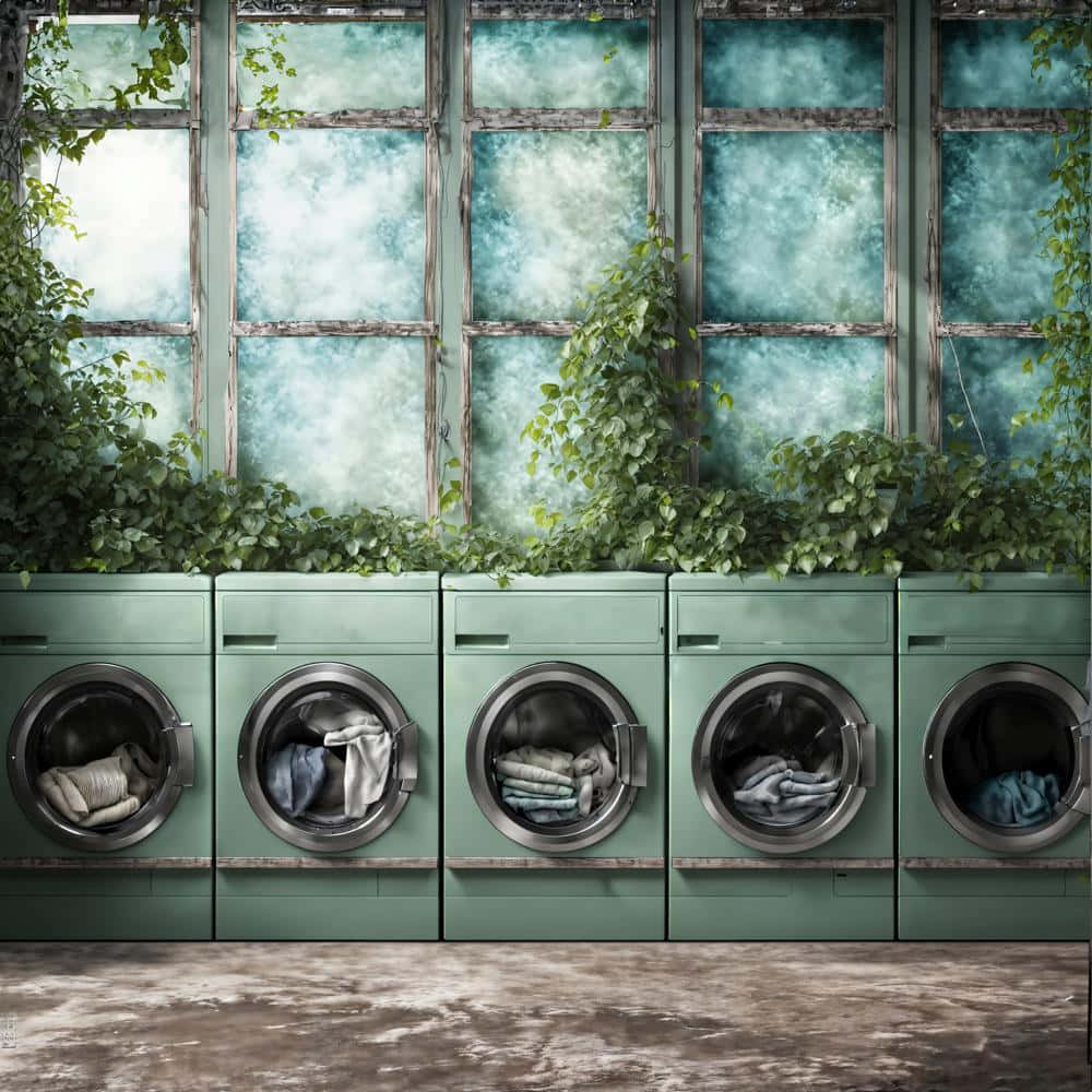 Eco Friendly Laundry Room Design Background