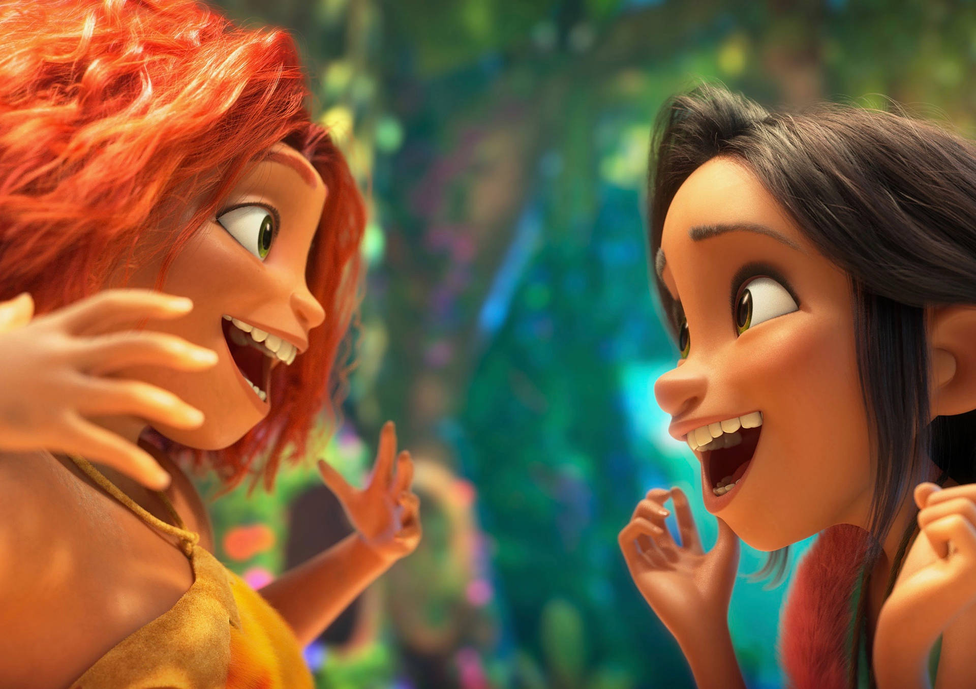 Ecstatic Eep And Dawn The Croods