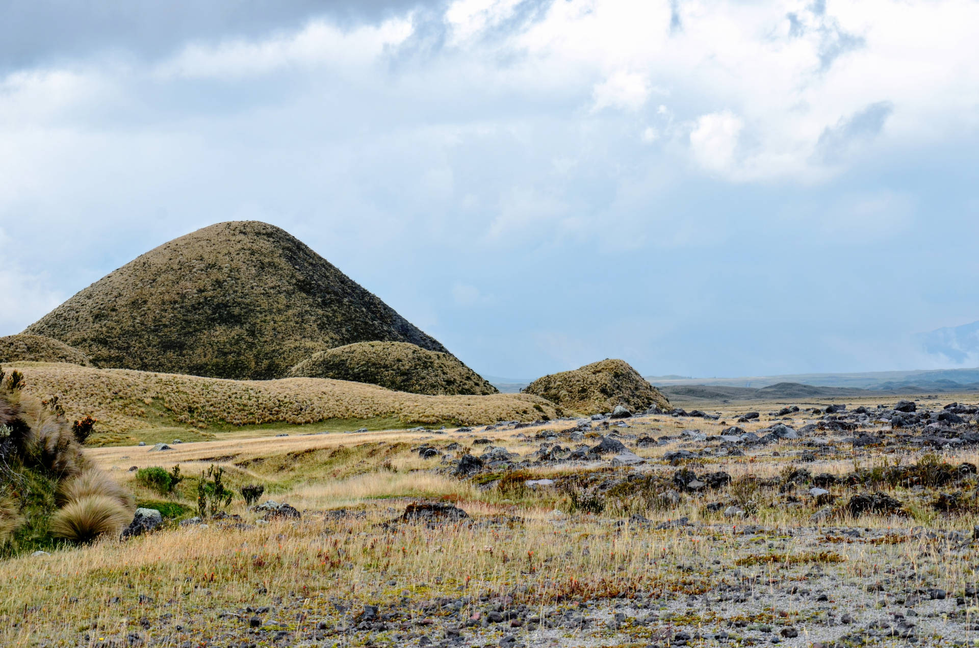 Ecuador Cotopaxi Rocky Terrain Background