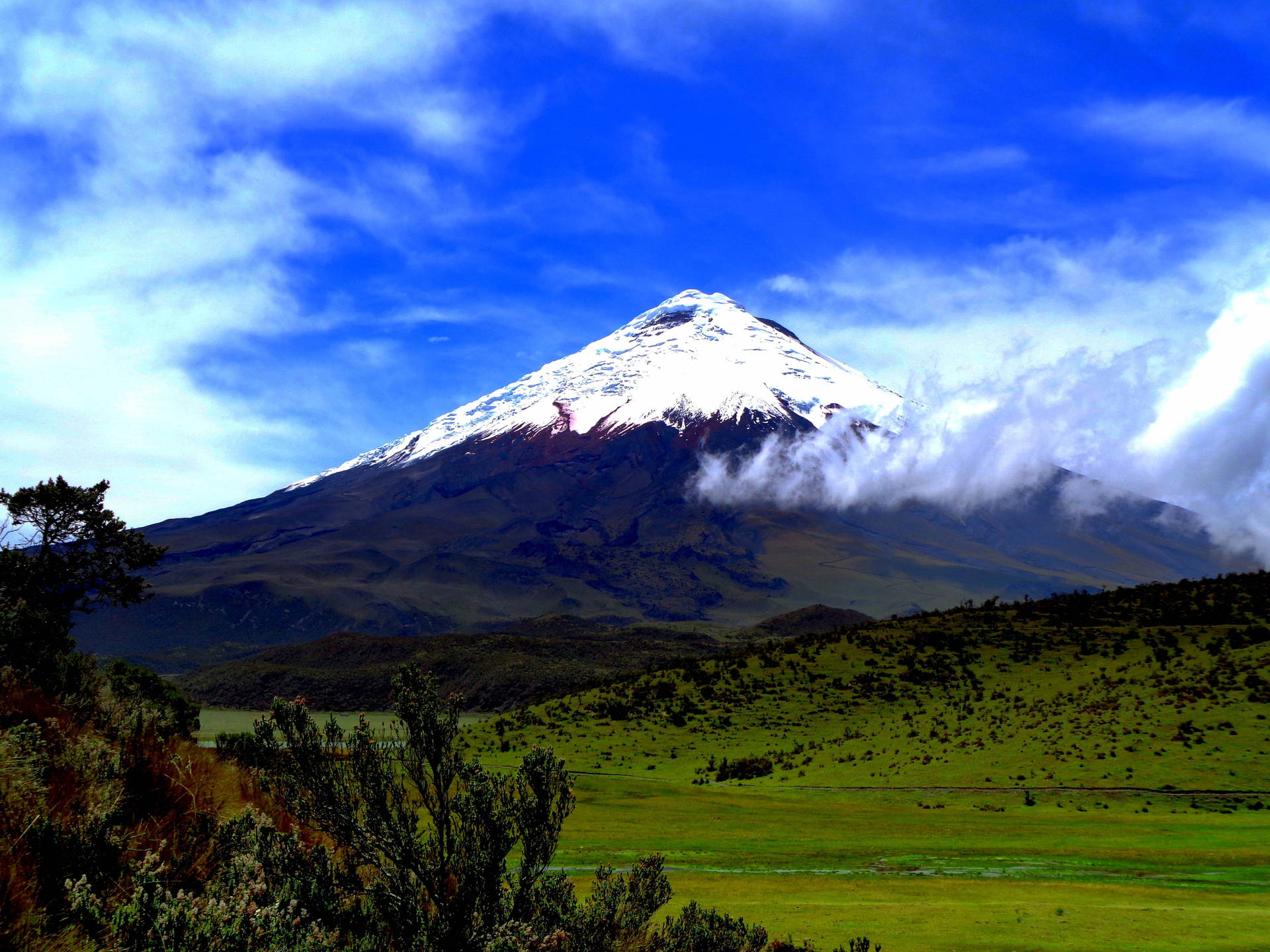 Ecuador Cotopaxi Stratovolcano Background