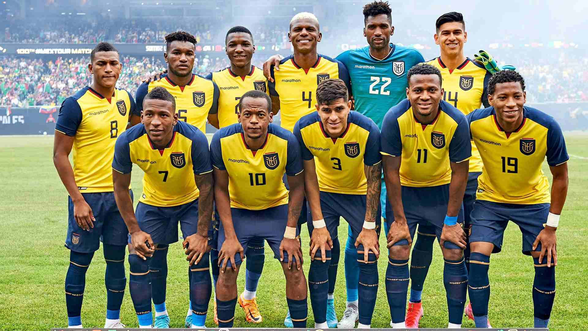 Ecuador National Football Team 2022 Lineup Background