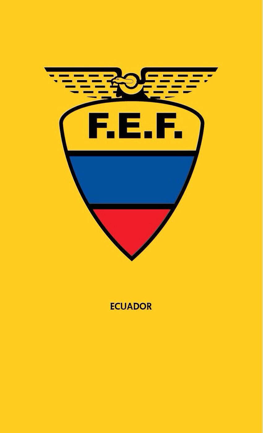 Ecuador National Football Team F.e.f. Logo Yellow Background