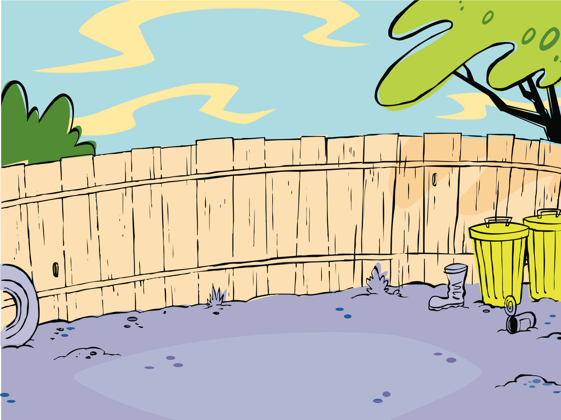 Ed Edd Eddy Cartoon Fence Background