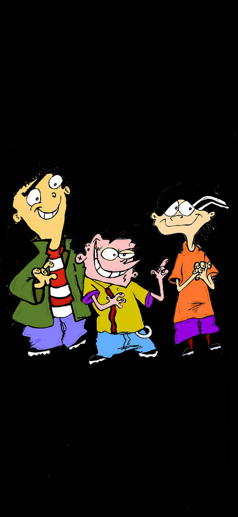 Ed Edd Eddy Portrait Black Background