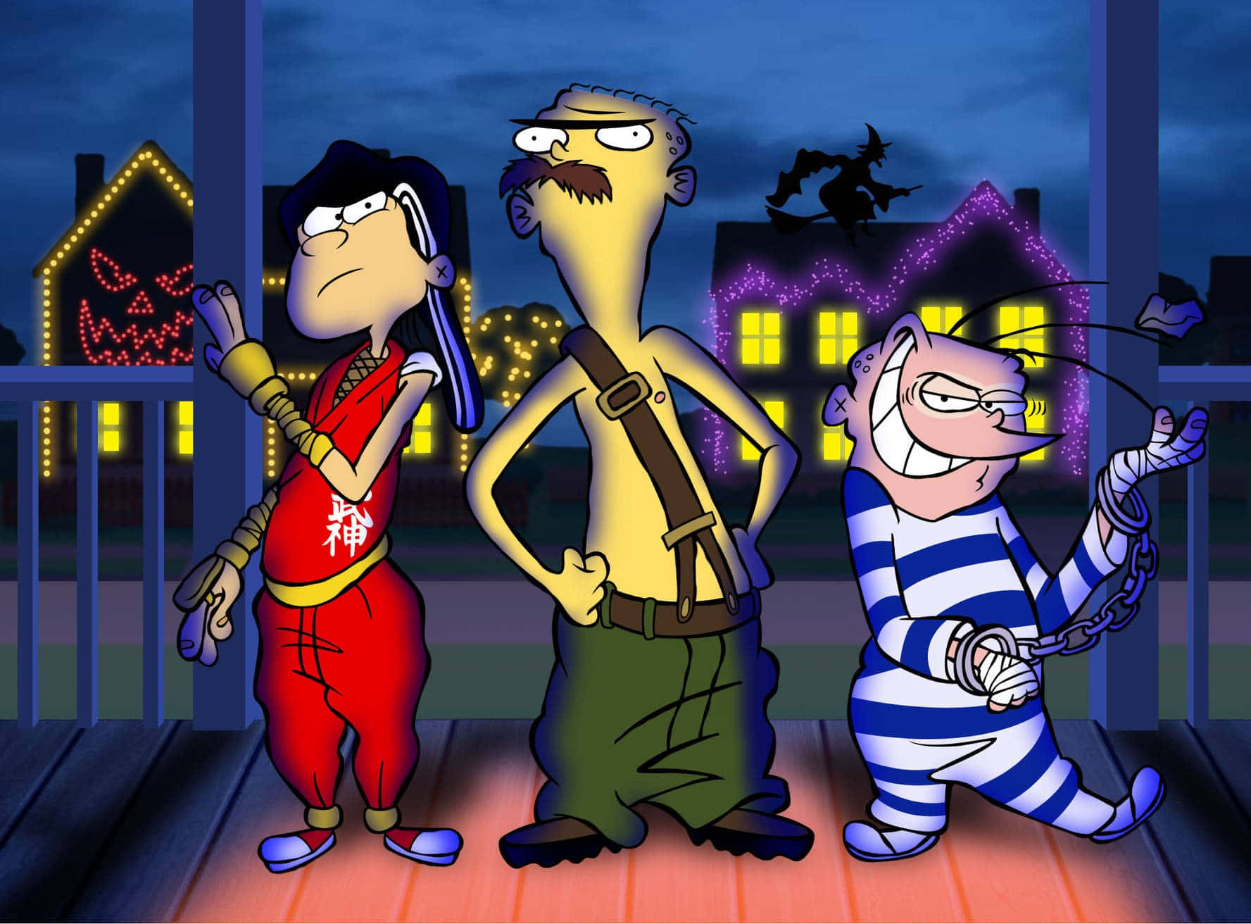 Ed, Edd N Eddy In Costume Background