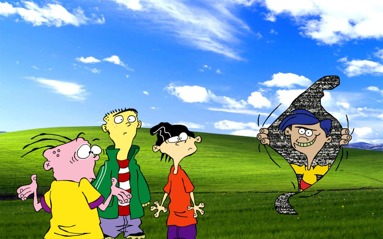 Ed, Edd N Eddy With Rolf Background