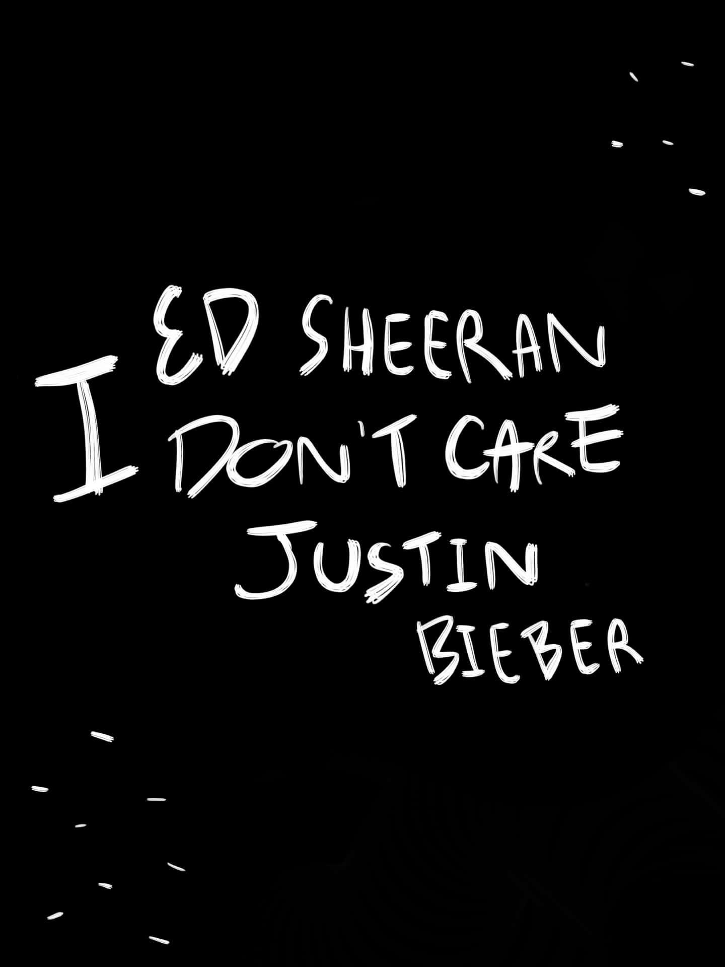 Ed Sheeran I Don't Care Justin Bieber - Ad Background