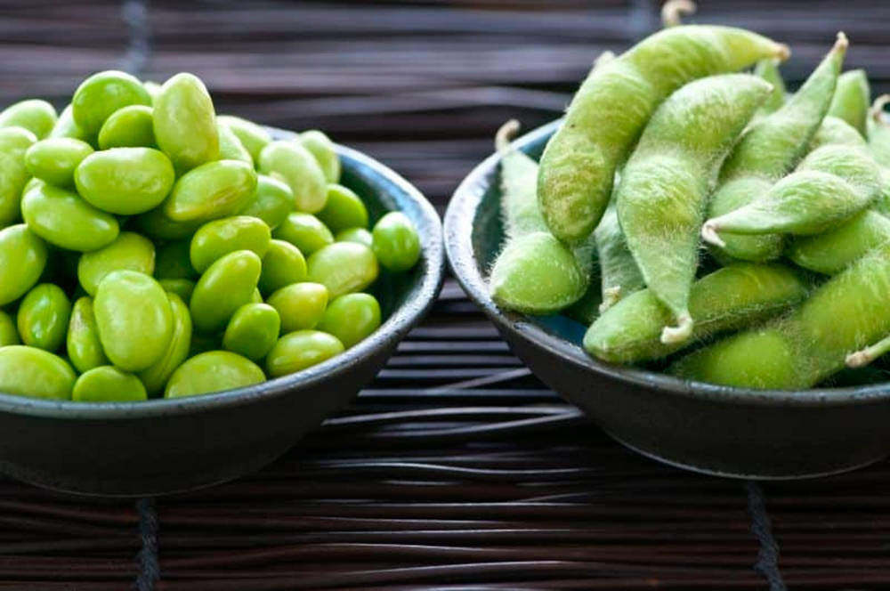 Edamame Beans Japanese Appetizer Background