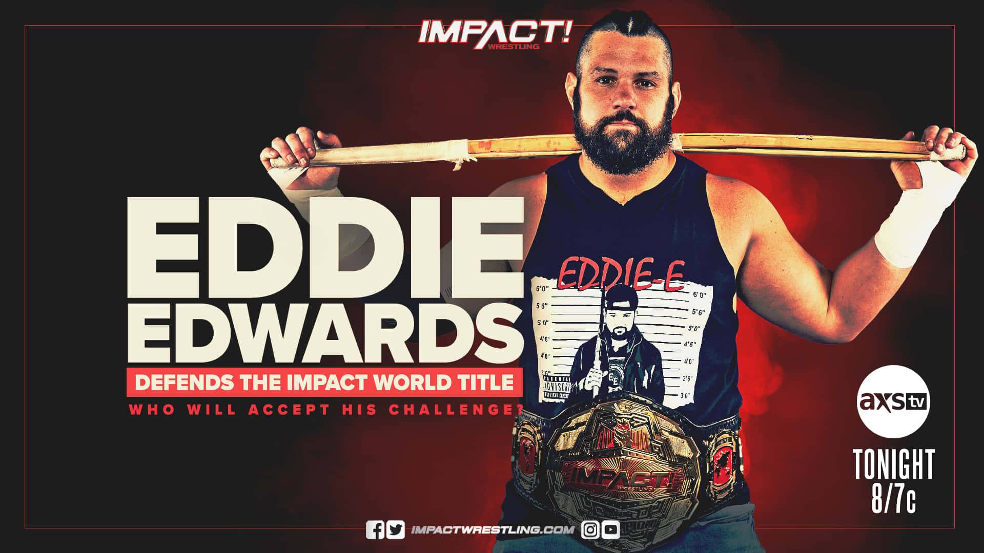 Eddie Edwards Impact Poster Design Background